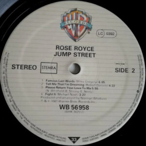 Rose Royce, Jump Street - LP: imagen 4