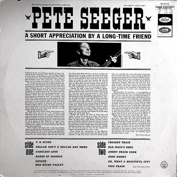 Pete Seeger, Folk Songs By Pete Seeger - LP
