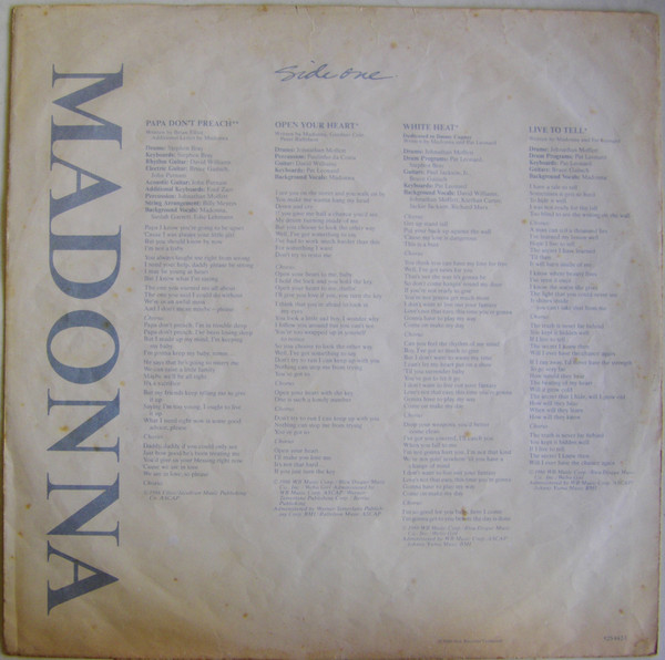 Madonna, True Blue - LP