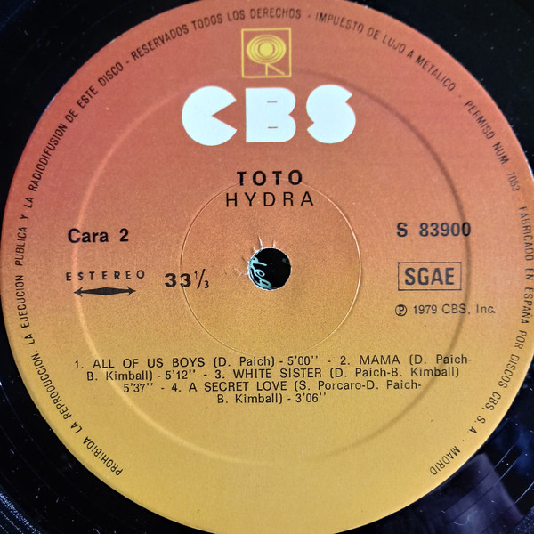Toto, Hydra - LP Album Stereo