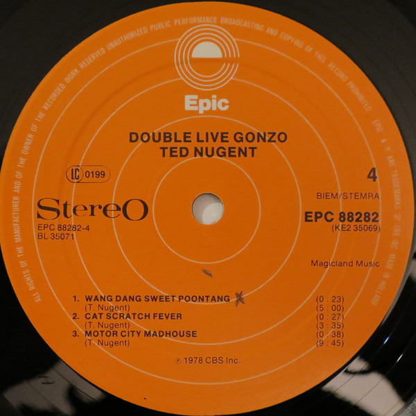 Ted Nugent, Double Live Gonzo! - LP