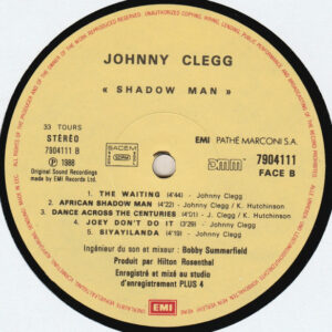 Johnny Clegg & Savuka, Shadow Man - LP: imagen 4