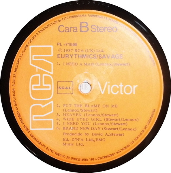 Eurythmics, Savage - LP