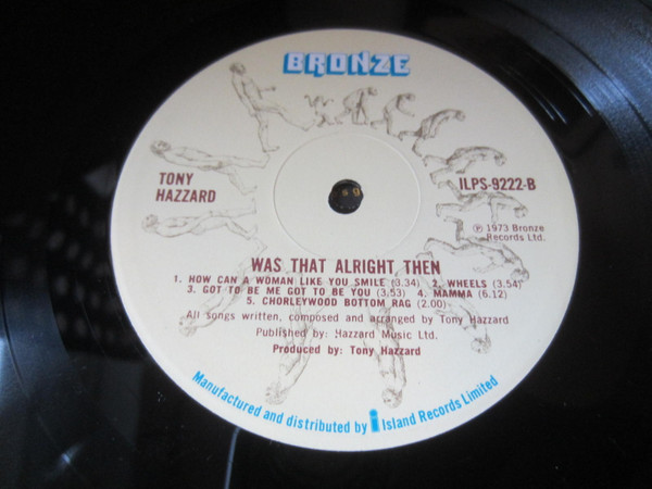 Tony Hazzard, Was That Alright Then? - LP
