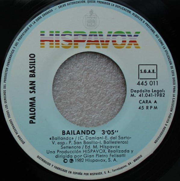 Paloma San Basilio, Bailando - Singles