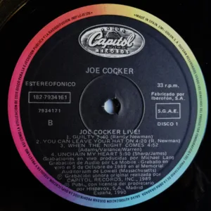 Joe Cocker, Joe Cocker Live - LP: imagen 6
