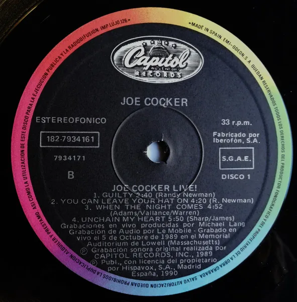 Joe Cocker, Joe Cocker Live - LP