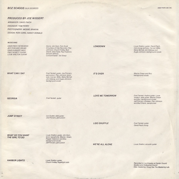 Boz Scaggs, Silk Degrees - LP
