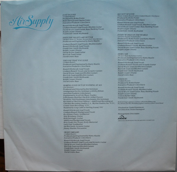 Air Supply, Greatest Hits - LP