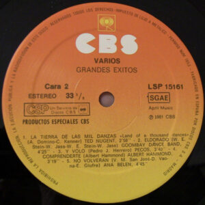 Various, Grandes Exitos - LP: imagen 4