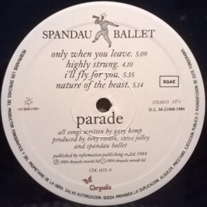 Spandau Ballet, Parade - LP: imagen 5