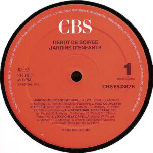 Début De Soirée, Jardins D'enfants - Maxi Singles: imagen 3