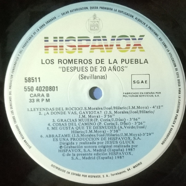 Los Romeros De La Puebla, Despues De 20 Años - LP