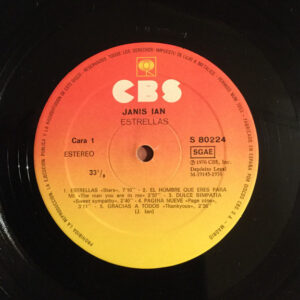 Janis Ian, Estrellas = Stars - LP: imagen 2