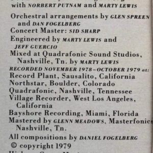 Dan Fogelberg, Phoenix - LP: imagen 12