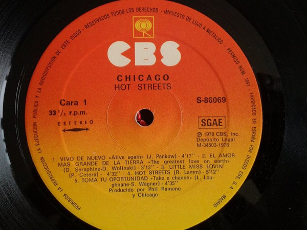 Chicago, Hot Streets - LP