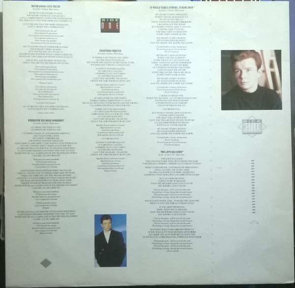 Rick Astley, Whenever You Need Somebody - LP