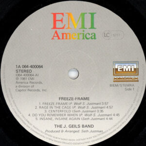 The J. Geils Band, Freeze-Frame - LP: imagen 3