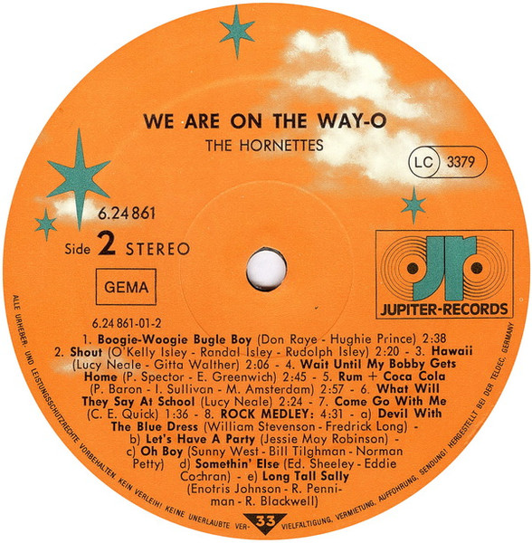 The Hornettes, We Are On The Way-O - LP