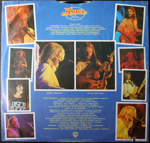 America, Live - LP Album Stereo