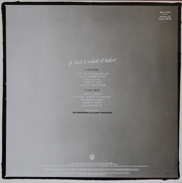 Michael McDonald, If That's What It Takes - LP