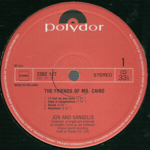 Jon & Vangelis, The Friends Of Mr Cairo - LP: imagen 3