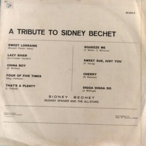 Sidney Bechet, Muggsy Spanier, A Tribute To Sidney Bechet - LP: imagen 2