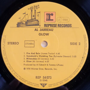 Al Jarreau, Glow - LP Album Stereo: imagen 4