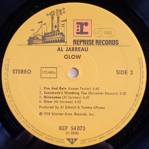 Al Jarreau, Glow - LP Album Stereo