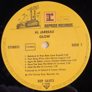 Al Jarreau, Glow - LP Album Stereo: imagen 3