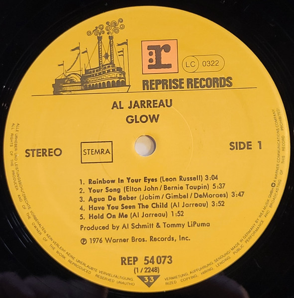 Al Jarreau, Glow - LP Album Stereo