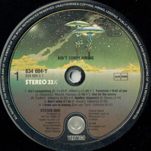 Status Quo, Ain't Complaining - LP: imagen 3