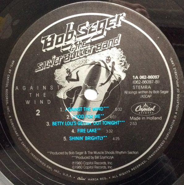 Bob Seger And The Silver Bullet Band, Against The Wind - LP