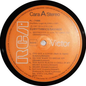 Eurythmics, Savage - LP: imagen 4