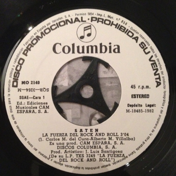 Saten, La Fuerza Del Rock And Roll - Singles
