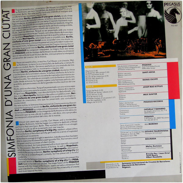 Pegasus, Simfonia D'Una Gran Ciutat - LP