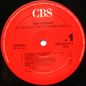 Ray Conniff, El Fabuloso Ray Conniff - 30 Grandes Canciones - LP: imagen 3