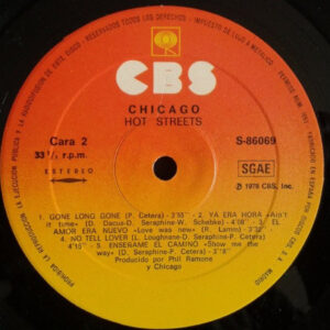 Chicago, Hot Streets - LP: imagen 7