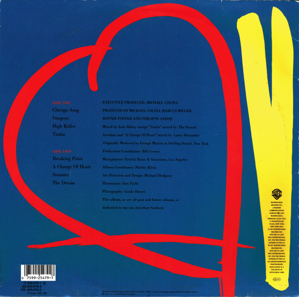 David Sanborn, A Change Of Heart - LP