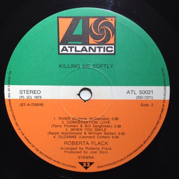 Roberta Flack, Killing Me Softly - LP
