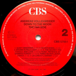 Andreas Vollenweider, Down To The Moon - LP: imagen 4