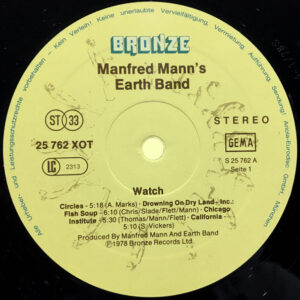 Manfred Mann's Earth Band, Watch - LP: imagen 3