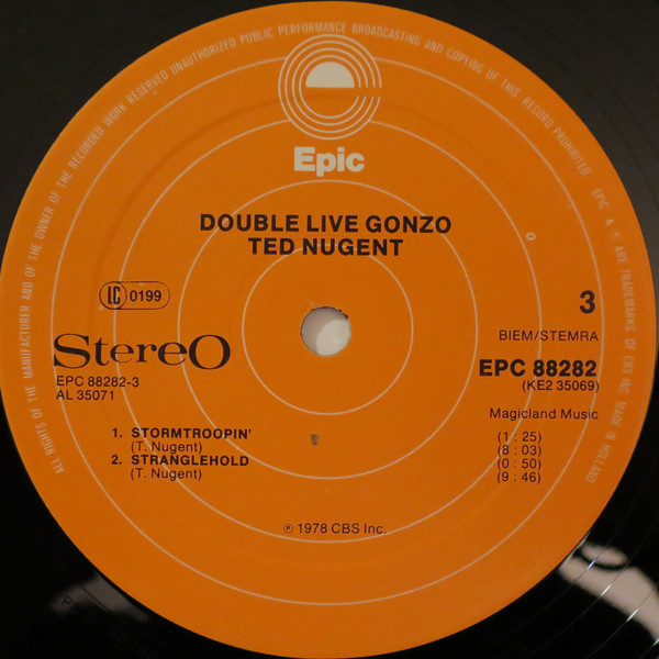 Ted Nugent, Double Live Gonzo! - LP