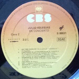 Julio Iglesias, En Concierto - LP: imagen 6