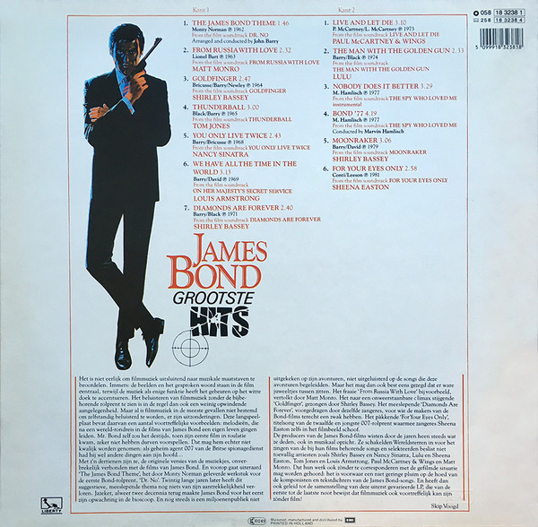 Various, James Bond Grootste Hits - LP