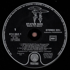 Status Quo, Back To Back - LP: imagen 3