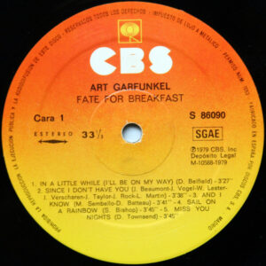 Art Garfunkel, Fate For Breakfast - LP: imagen 3