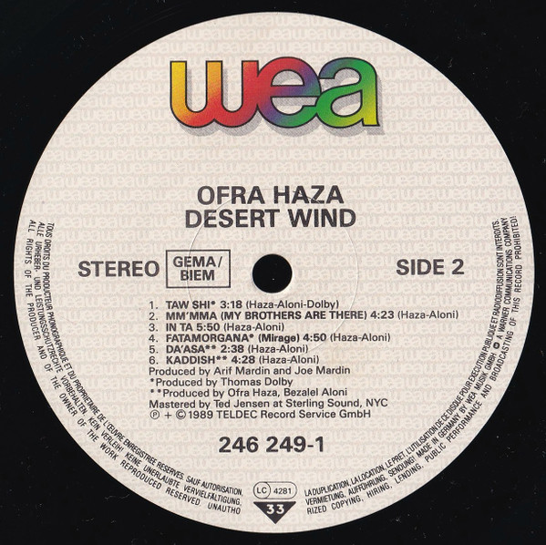 Ofra Haza, Desert Wind - LP