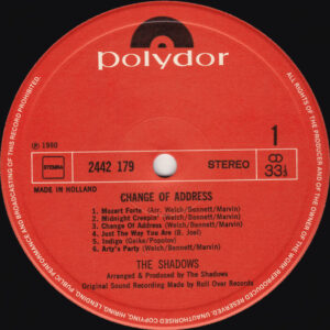 The Shadows, Change Of Address - LP: imagen 3