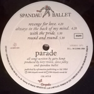 Spandau Ballet, Parade - LP: imagen 6